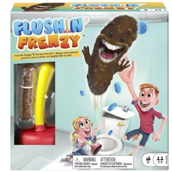Flushin' Frenzy: Hilarious Family Game with‎ Toilet & Plunger for 2-4 Players - Picture 2 of 16